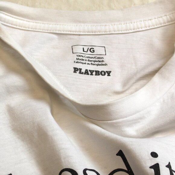 Playboy Graphic Cherry Lips T-Shirt Mens Large - Picture 3 of 7
